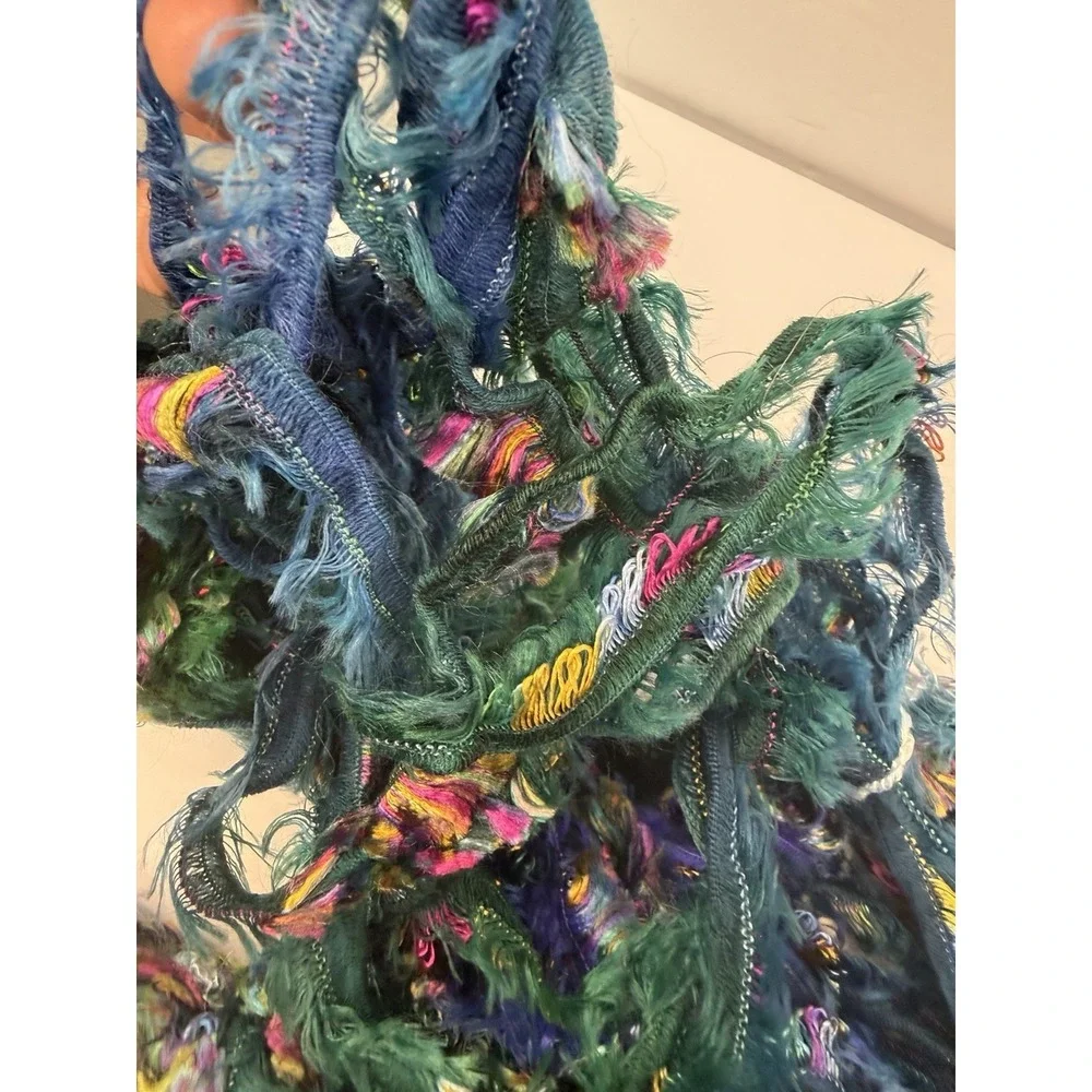 Great Adirondack Yarn Lot 4 Blueberry Nylon Viscose Wool Green Blue Hand Dyed